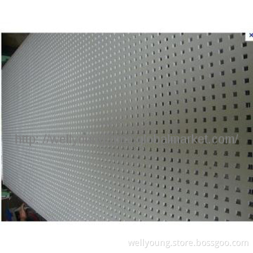 Perforated gypsum board false ceiling